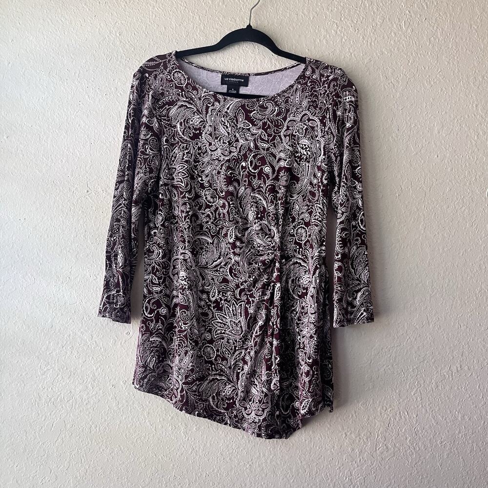Liz Claiborne Womens Long‎ Sleeve Blouse Size Small